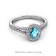 2 - Raisa Desire London Blue Topaz and Diamond Halo Engagement Ring 