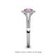 5 - Raisa Desire Oval Shape Pink Sapphire and Round Diamond Halo Engagement Ring 