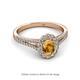 2 - Raisa Desire Citrine and Diamond Halo Engagement Ring 