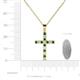 5 - Aja Green Garnet and Diamond Cross Pendant 