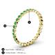5 - Arria 2.00 mm Created Emerald Eternity Band 