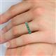 6 - Arria 3.00 mm Created Emerald Eternity Band 