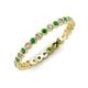 4 - Arria 2.00 mm Created Emerald and Diamond Eternity Band 