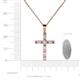 5 - Aja Pink Tourmaline and Diamond Cross Pendant 