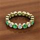 2 - Arria 3.00 mm Created Emerald and Diamond Eternity Band 
