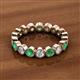 2 - Arria 3.00 mm Created Emerald and Lab Grown Diamond Eternity Band 