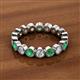 2 - Arria 3.00 mm Created Emerald and Lab Grown Diamond Eternity Band 
