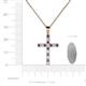 5 - Aja Iolite and Diamond Cross Pendant 