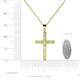 5 - Aja Peridot and Diamond Cross Pendant 