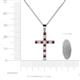 5 - Aja Red Garnet and Diamond Cross Pendant 