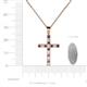 5 - Aja Rhodolite Garnet and Diamond Cross Pendant 