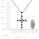 5 - Aja Treated Black and White Diamond Cross Pendant 