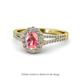 1 - Raisa Desire Oval Shape Pink Tourmaline and Round Diamond Halo Engagement Ring 