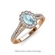 3 - Raisa Desire Oval Shape Aquamarine and Round Diamond Halo Engagement Ring 