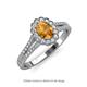 3 - Raisa Desire Oval Shape Citrine and Round Diamond Halo Engagement Ring 