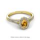 2 - Raisa Desire Oval Shape Citrine and Round Lab Grown Diamond Halo Engagement Ring 