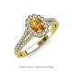 3 - Raisa Desire Oval Shape Citrine and Round Lab Grown Diamond Halo Engagement Ring 