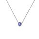 2 - Merilyn 3.00 mm Round Tanzanite Bezel Set Solitaire Pendant 