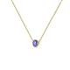 2 - Merilyn 3.00 mm Round Tanzanite Bezel Set Solitaire Pendant 