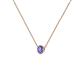 2 - Merilyn 3.00 mm Round Tanzanite Bezel Set Solitaire Pendant 