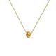 2 - Merilyn 3.00 mm Round Citrine Bezel Set Solitaire Pendant 