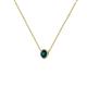 2 - Merilyn 3.00 mm Round London Blue Topaz Bezel Set Solitaire Pendant 