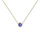 1 - Merilyn 3.00 mm Round Tanzanite Bezel Set Solitaire Pendant 