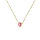 2 - Merilyn 3.00 mm Round Pink Tourmaline Bezel Set Solitaire Pendant 