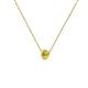 2 - Merilyn 3.00 mm Round Yellow Sapphire Bezel Set Solitaire Pendant 