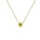 2 - Merilyn 3.00 mm Round Yellow Diamond Bezel Set Solitaire Pendant 