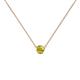 1 - Merilyn 3.00 mm Round Yellow Diamond Bezel Set Solitaire Pendant 