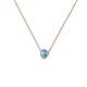 2 - Merilyn 3.40 mm Round Blue Topaz Bezel Set Solitaire Pendant 