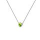 2 - Merilyn 3.40 mm Round Peridot Bezel Set Solitaire Pendant 