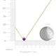 3 - Merilyn 3.40 mm Round Iolite Bezel Set Solitaire Pendant 