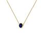 2 - Merilyn 4.00 mm Round Blue Sapphire Bezel Set Solitaire Pendant 