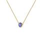 2 - Merilyn 4.00 mm Round Tanzanite Bezel Set Solitaire Pendant 