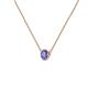 2 - Merilyn 4.00 mm Round Tanzanite Bezel Set Solitaire Pendant 