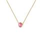 2 - Merilyn 4.00 mm Round Pink Tourmaline Bezel Set Solitaire Pendant 