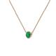 2 - Merilyn 4.00 mm Round Emerald Bezel Set Solitaire Pendant 