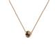 2 - Merilyn 4.00 mm Round Smoky Quartz Bezel Set Solitaire Pendant 