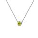 2 - Merilyn 4.00 mm Round Yellow Diamond Bezel Set Solitaire Pendant 