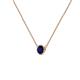 2 - Merilyn 4.00 mm Round Blue Sapphire Bezel Set Solitaire Pendant 