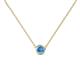 1 - Merilyn 4.00 mm Round Blue Topaz Bezel Set Solitaire Pendant 