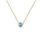 2 - Merilyn 4.00 mm Round Blue Topaz Bezel Set Solitaire Pendant 