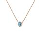 2 - Merilyn 4.00 mm Round Blue Topaz Bezel Set Solitaire Pendant 