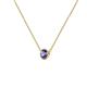 2 - Merilyn 4.00 mm Round Iolite Bezel Set Solitaire Pendant 
