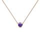 1 - Merilyn 4.00 mm Round Iolite Bezel Set Solitaire Pendant 