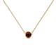1 - Merilyn 4.00 mm Round Red Garnet Bezel Set Solitaire Pendant 