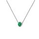 2 - Merilyn 4.00 mm Round Emerald Bezel Set Solitaire Pendant 