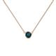 1 - Merilyn 4.00 mm Round London Blue Topaz Bezel Set Solitaire Pendant 